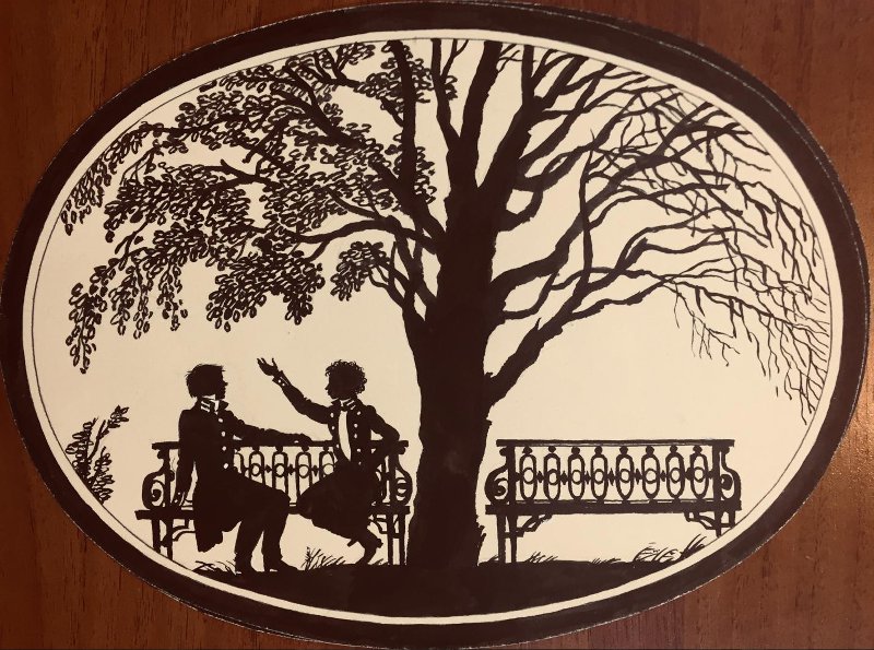 Иванов Ю.В. Эскиз к кинофильму. Пушкин и Пущин в Царскосельском парке. 1981 Иванов Ю.В. Эскиз к кинофильму. Пушкин и Пущин в Царскосельском парке. 1981