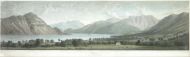 У. Уэстолл. Озеро Уллсвоте со стороны Гоубэрроу парка. 1834. Акватинта, акварель.