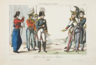 П. Аликс с оригинала Сен-Фола. Русские генерал и офицеры. 1815. Акватинта, акварель.