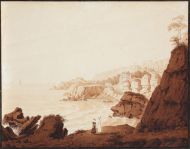 Неизвестный художник. Крым. Берег моря. Первая треть XIX века. Сепия