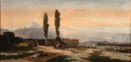 Неизвестный художник с оригинала И.К.Айвазовского 1869. Вид города Тифлиса. 1890. Холст, масло