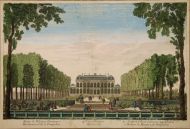 Неизв. художник. Сад и дворец Эврe в Париже, принадлежащие маркизе де Помпадур. Около 1750 г.