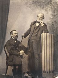 Портрет М.П. Погодина (слева) и  И.Ф. Мамонтова. Москва, 1850-е. Фотограф К.А. Бергнер.