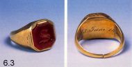 Перстень с печаткой  Роберта Шумана.  Из личных вещей Клары Шуман, 1847 г. Латунь. 