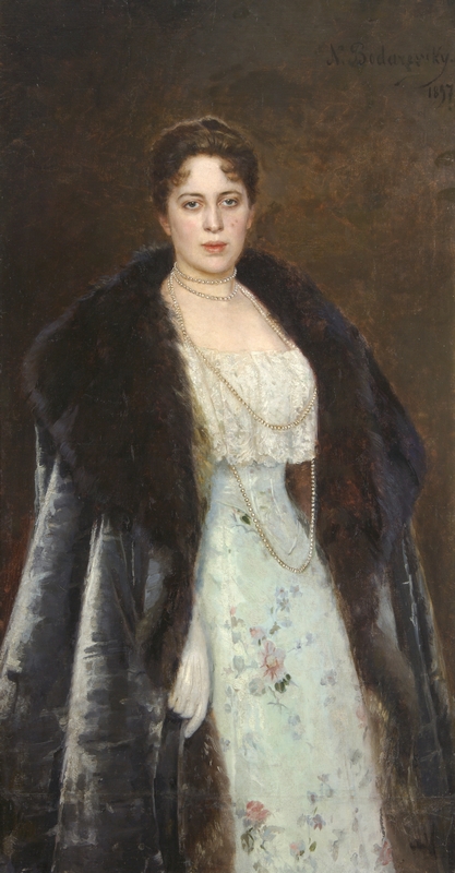 Бодаревский Н.К. (1850–1921). Портрет М.К. Морозовой. 1897. Холст, масло, живопись Бодаревский Н.К. (1850–1921). Портрет М.К. Морозовой. 1897. Холст, масло, живопись