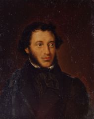 Брюллов (?) К.П. (1799-1852) Портрет Пушкина Александра Сергеевича. 1799-1837 1836 (?) Материал: картон (прессованный). Техника: масло Брюллов (?) К.П. (1799-1852) Портрет Пушкина Александра Сергеевича. 1799-1837 1836 (?) Материал: картон (прессованный). Техника: масло